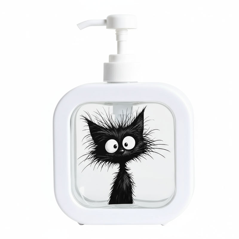 Seifenspender: Katze (weiss)