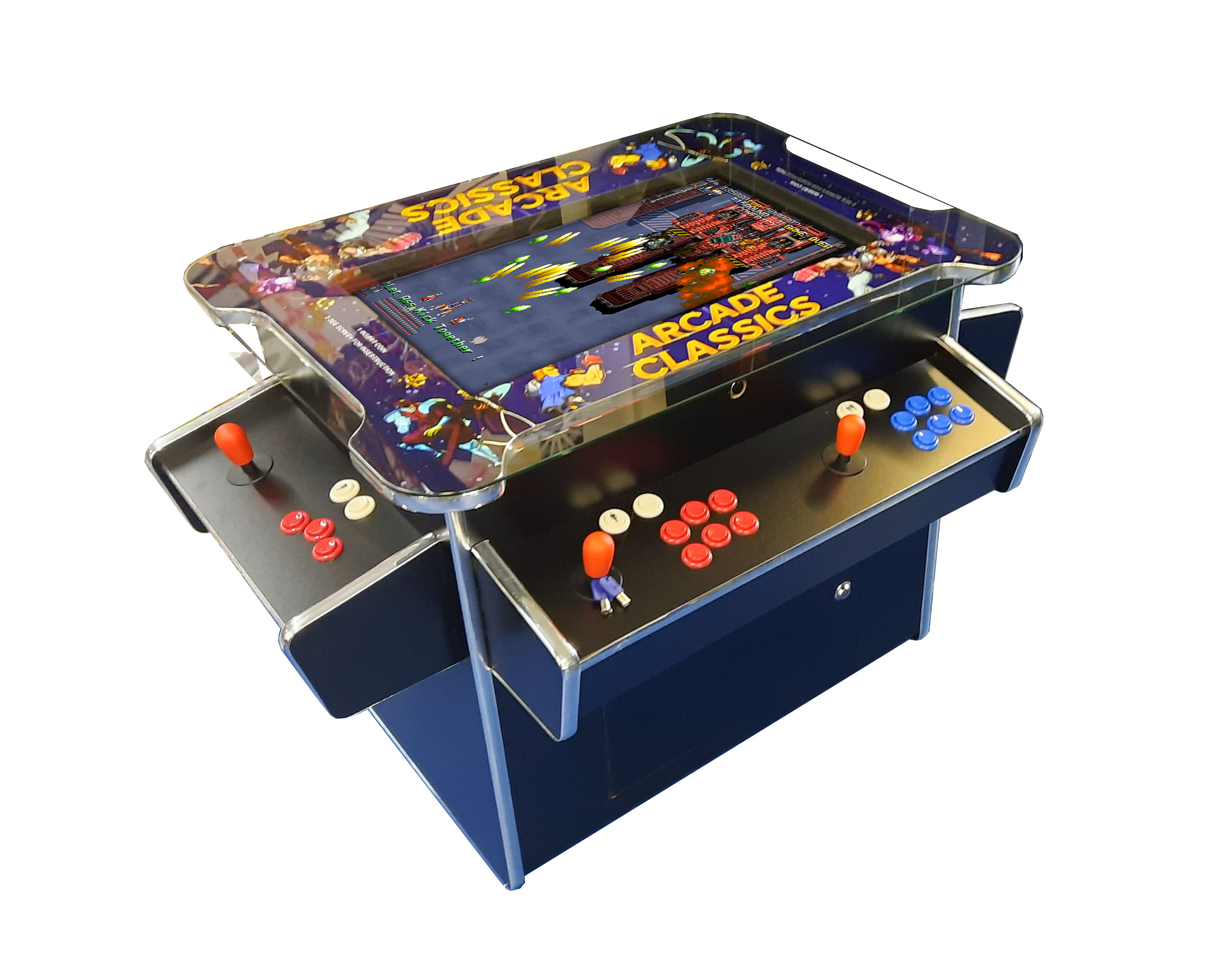 Videotisch 27" HD, Monitor hochstellbar, vertikal + horizontal, Pandora DX 3000 Spiele