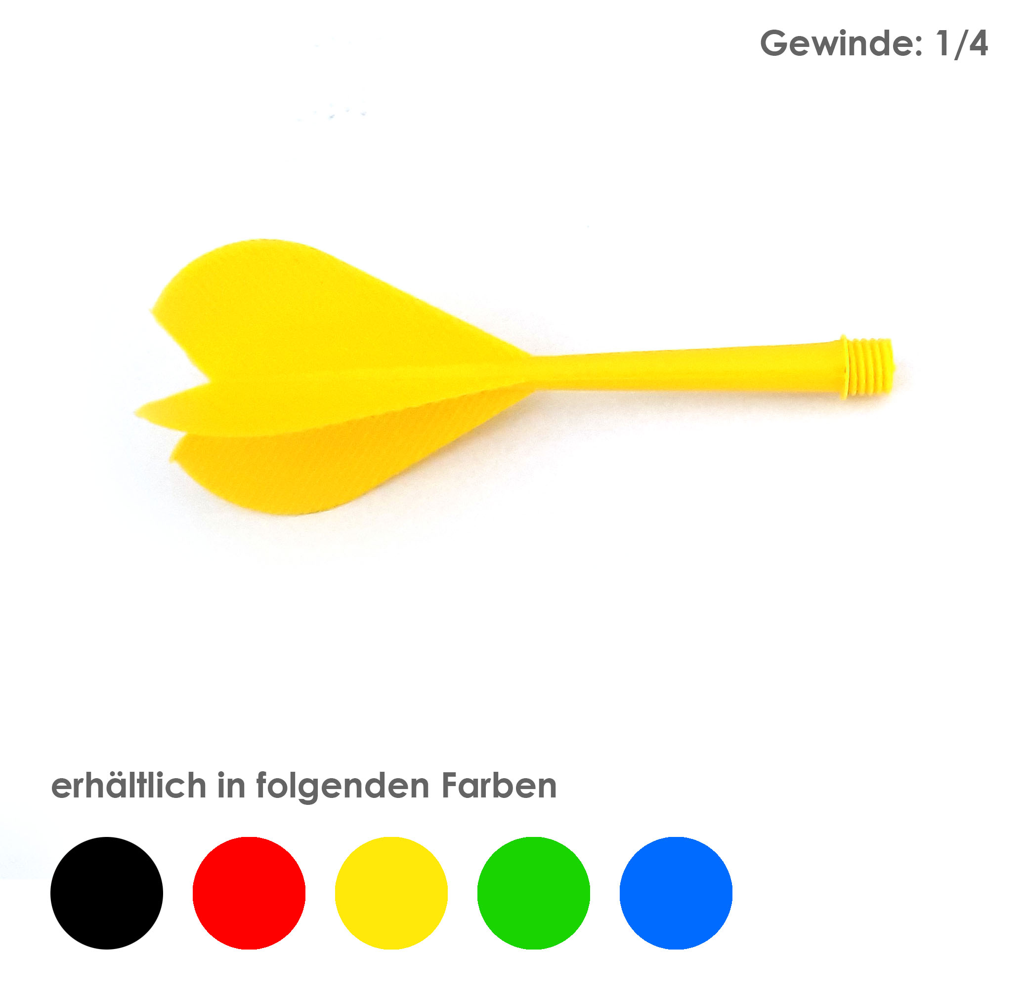 Dart Flights hart 1/4, 100 Stück