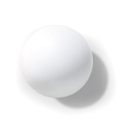 Weisser Hartplastik Ball
