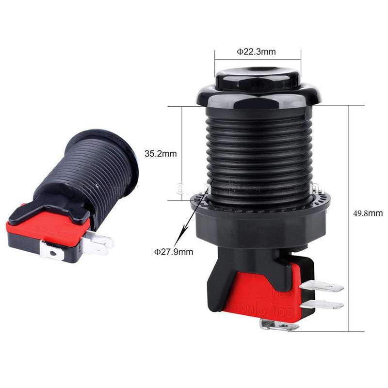 Arcade to USB PC Converter 1P-Set HAPP Style "Grün"