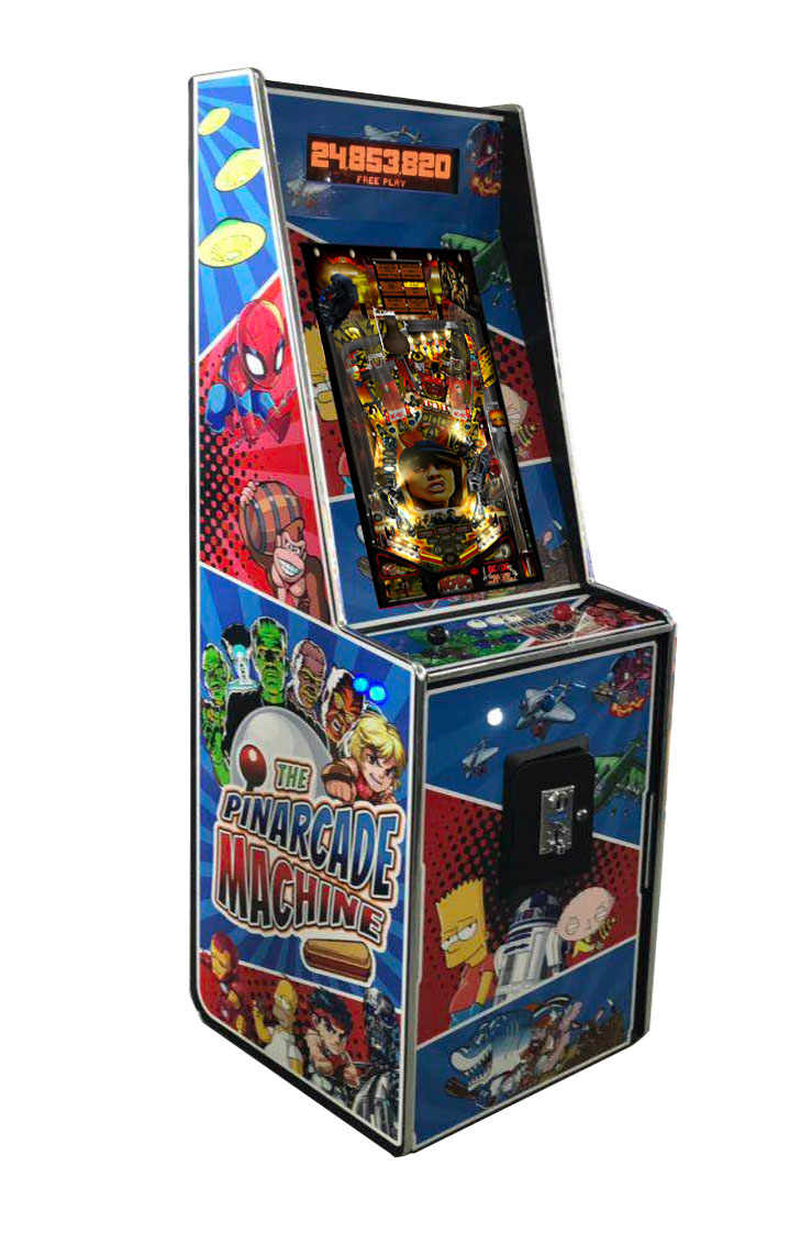 PinArcade Flipper & Arcade in einem Automat, 32" TFT vertikal, 1169 Spiele