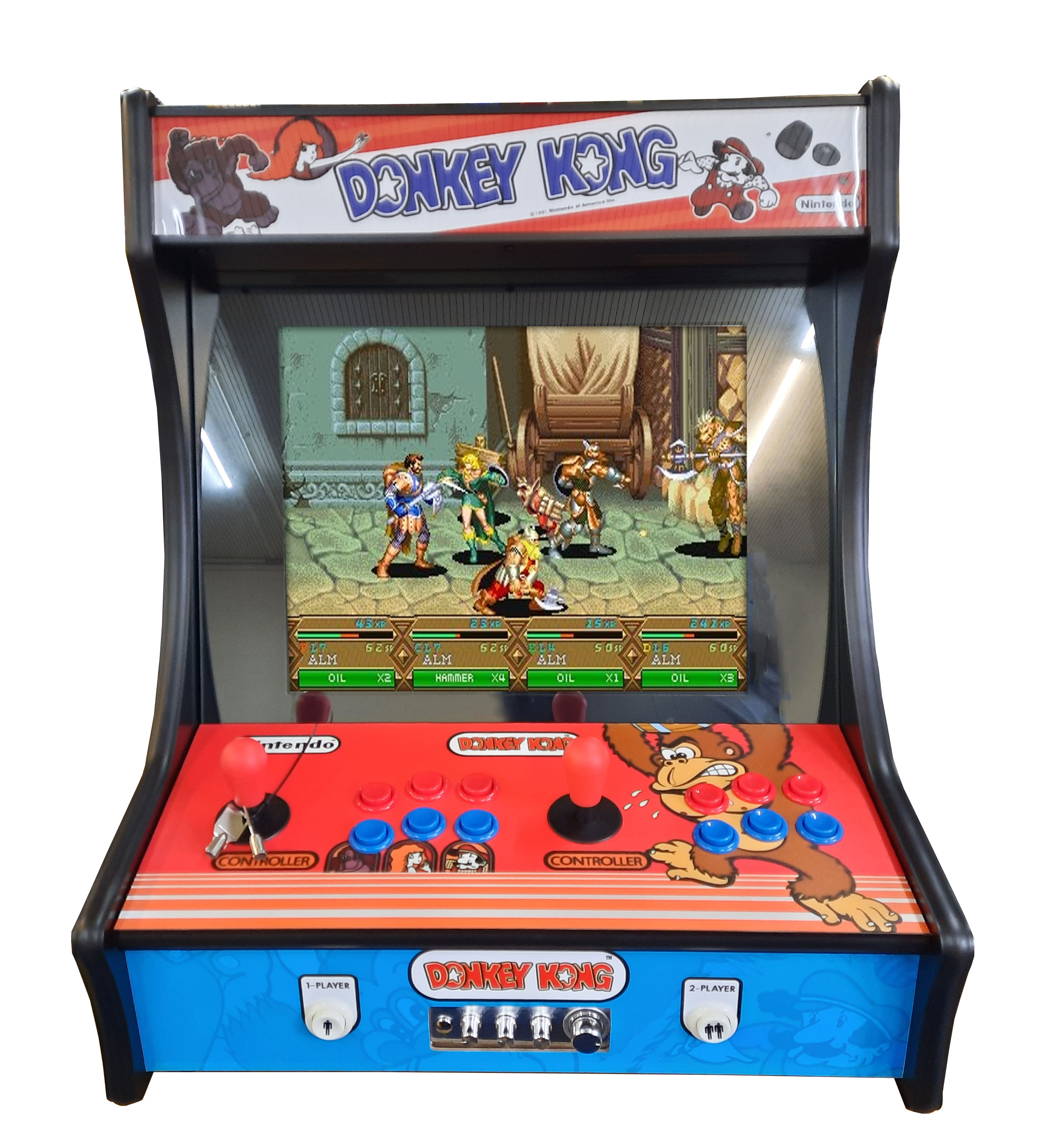 Video Bartop "Donkey Kong", 19" TFT, horiz. Pandora DX 3000 Spiele