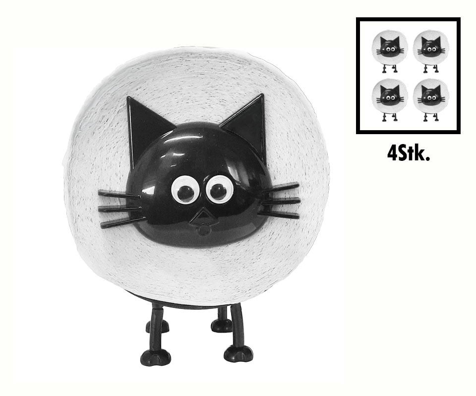 WC-Ersatzrollenhalter: Katze (Set mit 4 Stk) 