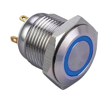 16mm Metallbutton mit LED Ring