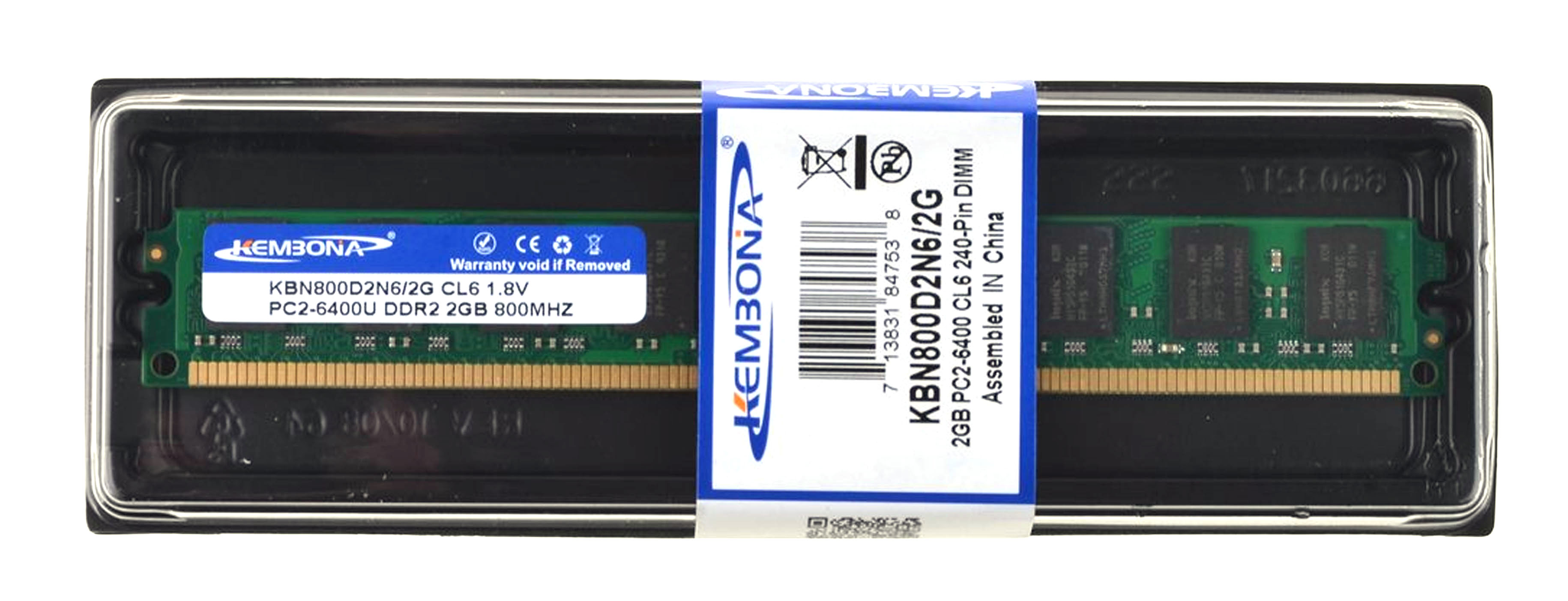 DDR2 2GB PC2-6400 CL6 288-Pin DIMM