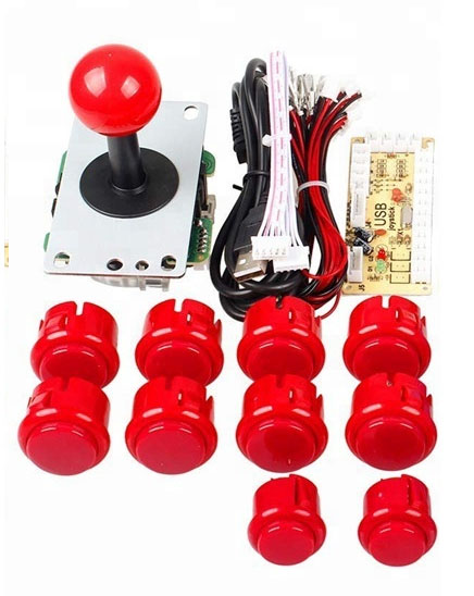Arcade to USB PC Converter 1P-Set SANWA Style "Rot"