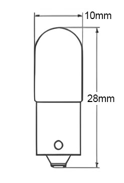 Kleinröhrenlampe BA9S T3 1/4 28mm 12V (50Stk.)
