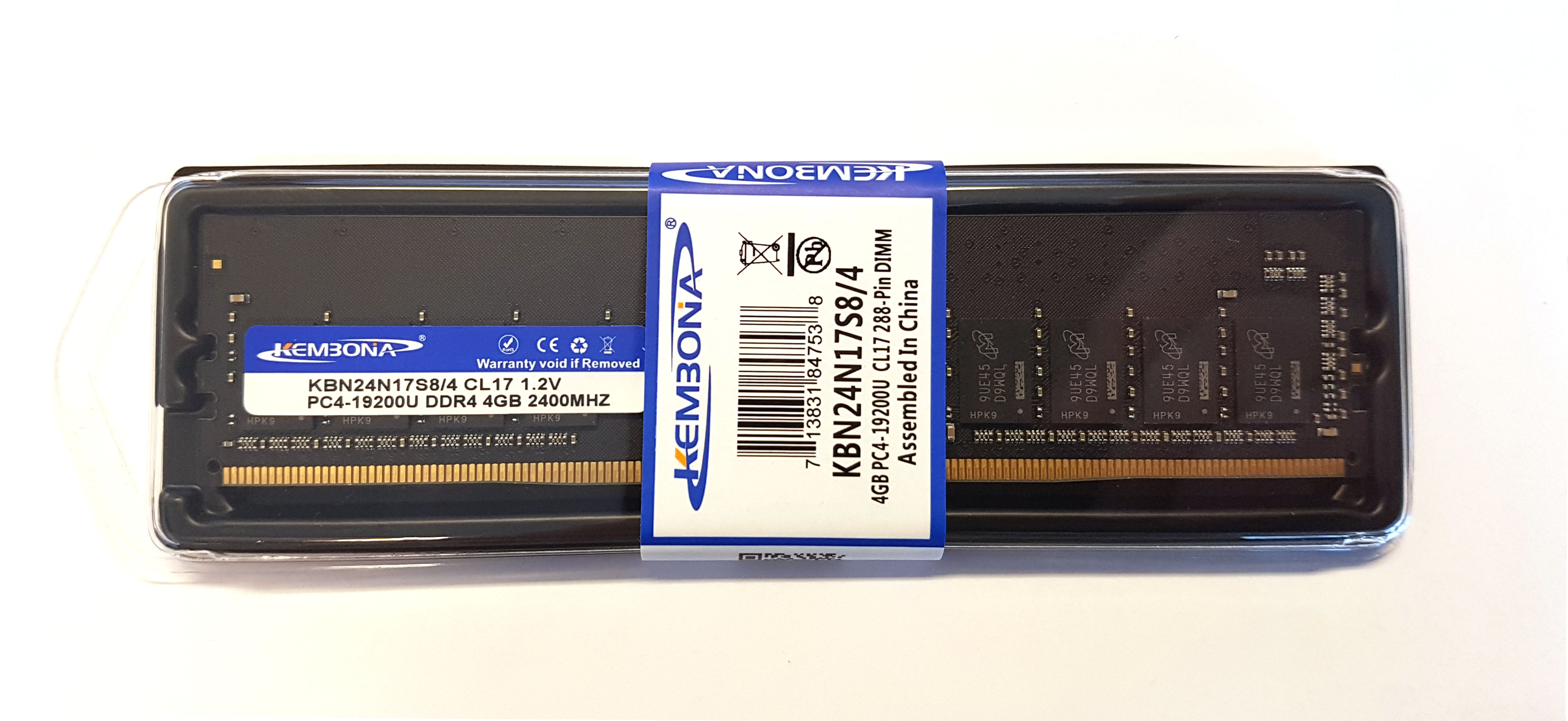 DDR4 4GB PC4-19200U CL17 288-Pin DIMM