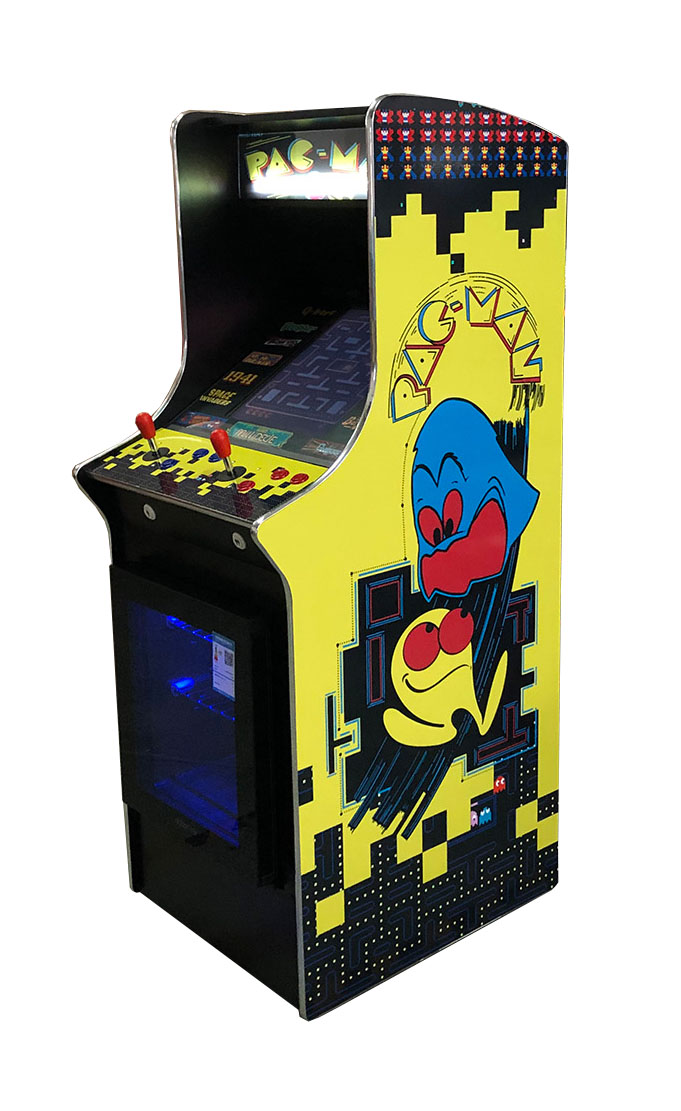 Videospielautomat mit Kühlschrank, 19" TFT vertikal, 60 oder 412 Spiele