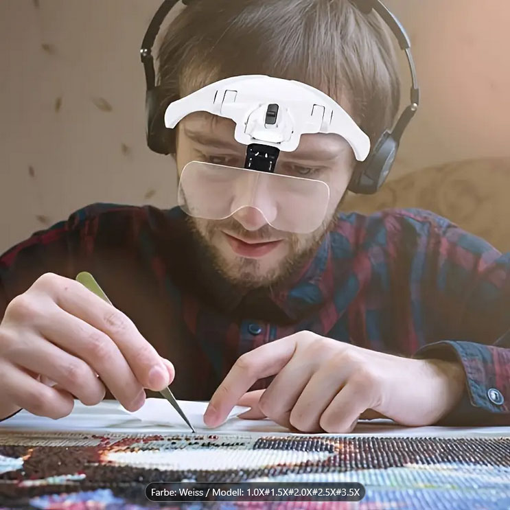 Lupenbrille mit LED Beleuchtung