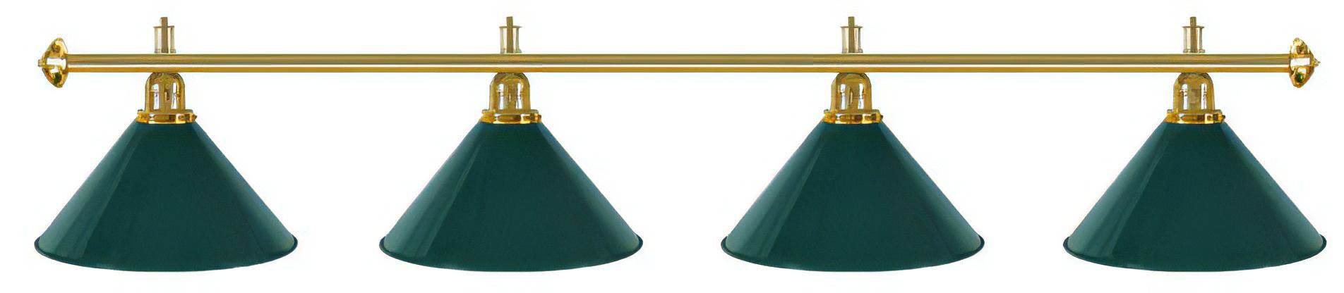 Billard Lampen (4er) - kegelförmig, gruen