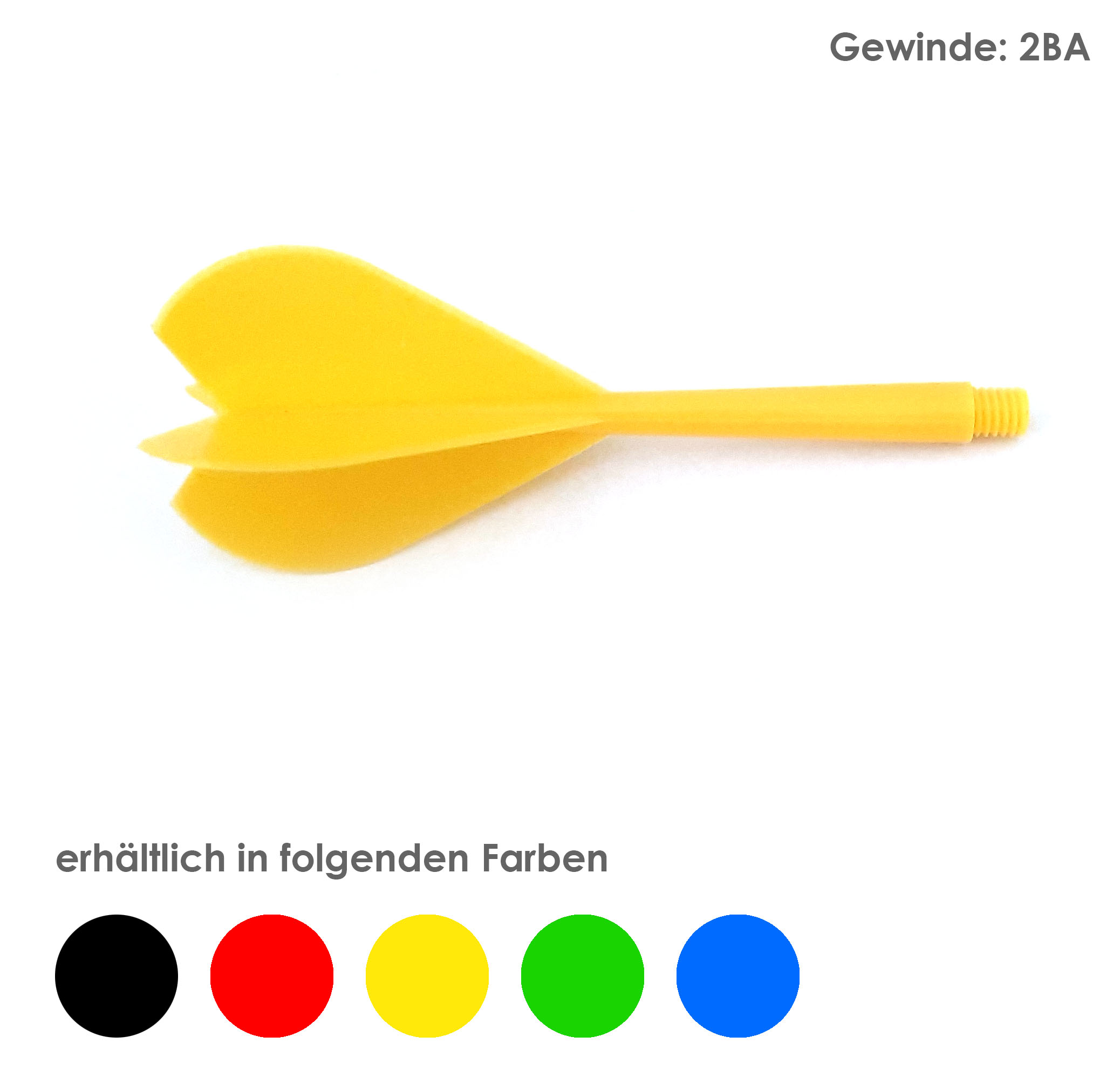 Dart Flights hart 2BA, 100 Stück 